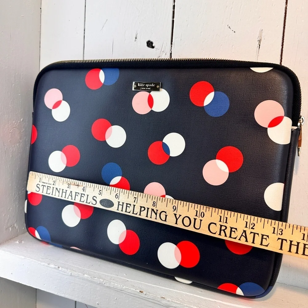 Kate Spade Padded Laptop / Tablet Sleeve Polka Dots Chic & Functional